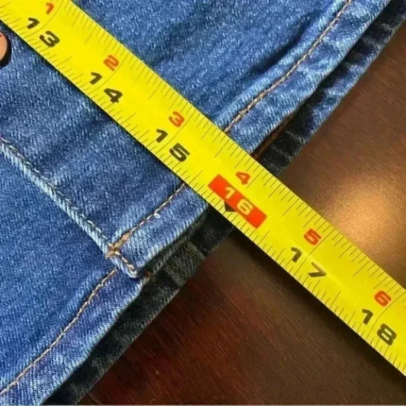 Madewell Denim Mini Skirt Button Front 2 Tone Blue Jean Size 26 - Picture 12 of 14